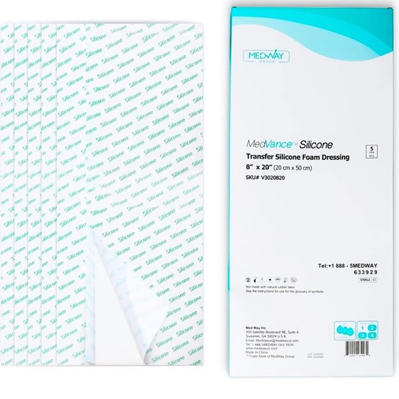 MedVance Transfer Silicone Foam dressing 8”x20” (5 sheets) NWT - Picture 6 of 7